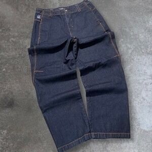 Karl Kani Denim Jeans Mens 36x34 Dark Wash Baggy Loose Fit Hip Hop